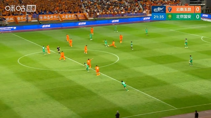 9轮6球！VAR改判张玉宁空门 国安客场1-0玉昆