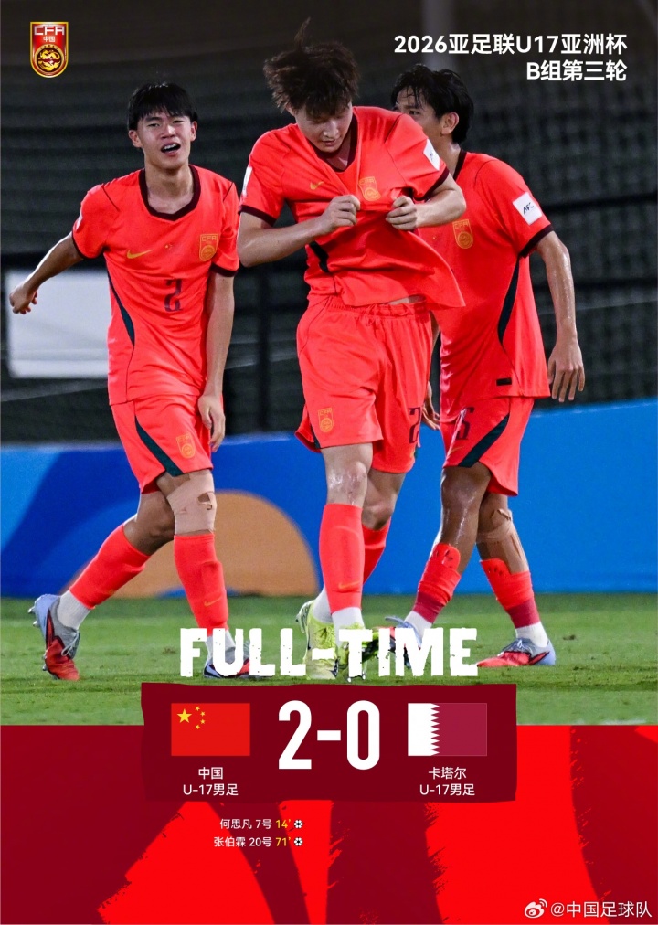 U17国足21年后重返世少赛 净胜球优势惊险出线