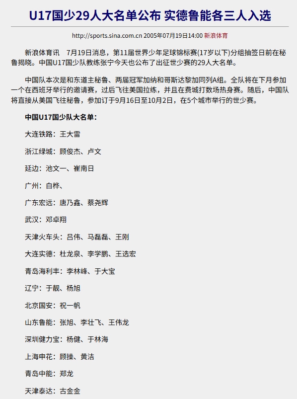 U17亚洲冠军国少再闯世少赛 时隔21年重返八强